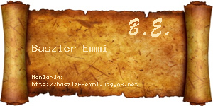Baszler Emmi névjegykártya